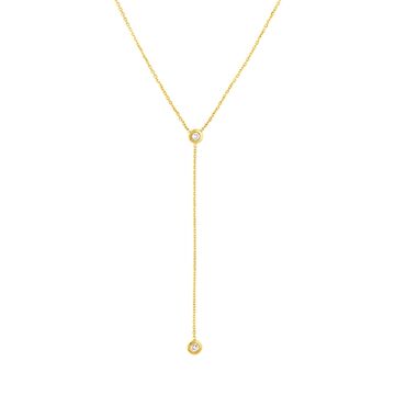 Bezel Set Diamond Necklace